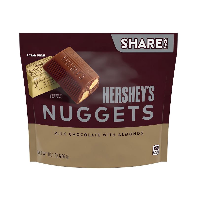 slide 2 of 7, Hershey's Nuggets with Almonds Share Size Chocolate Candy - 10.1oz, 10.1 oz