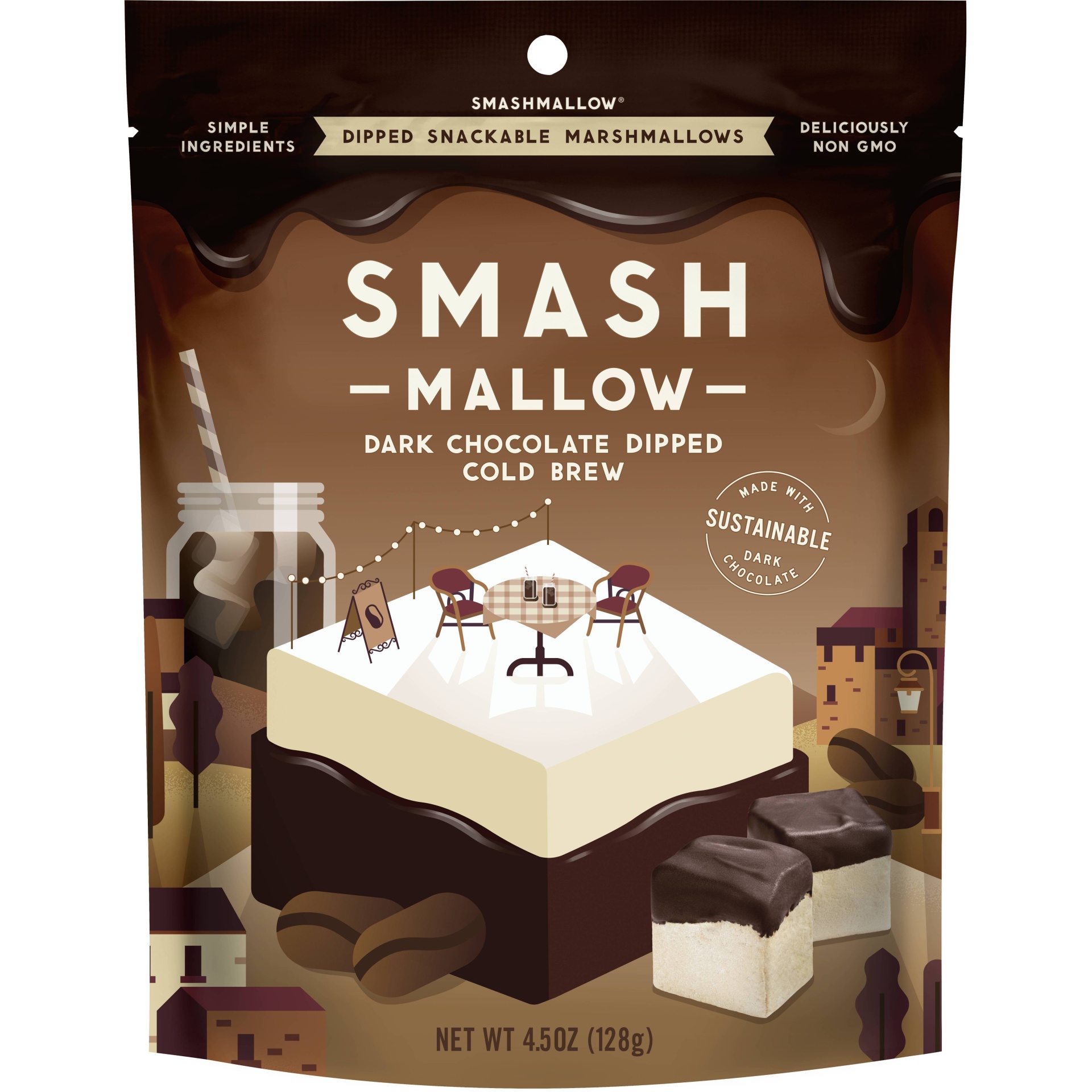 slide 1 of 3, SmashMallow Dipped Cold Brew Snackable Marshmallow - 4.5oz, 4.5 oz