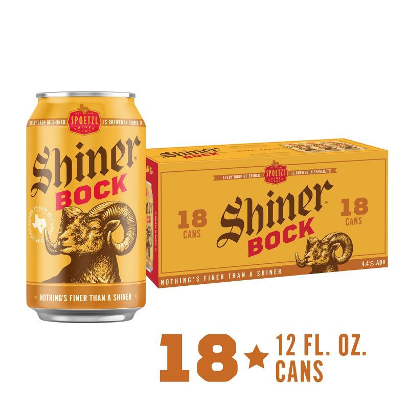 slide 3 of 11, Shiner Bock Beer - 18pk/12 fl oz Cans, 18 ct; 12 fl oz