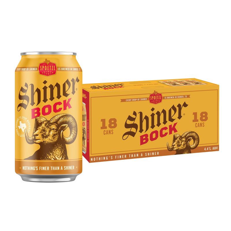 slide 1 of 11, Shiner Bock Beer - 18pk/12 fl oz Cans, 18 ct; 12 fl oz