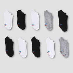 Hanes Premium Hanes Boys' X-Temp No Show Athletic Socks - Colors May Vary L: Moisture Wicking, Knit, Flat Seams, 10 Pack
