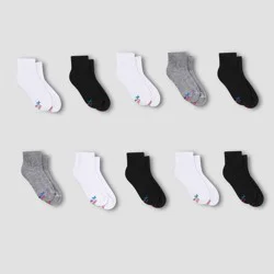 Hanes Premium Hanes Boys' X-Temp Ankle 10pk Athletic Socks - Colors May Vary M