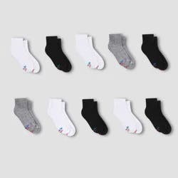 Hanes Premium Hanes Boys' X-Temp Ankle 10pk Athletic Socks - Color May Vary L
