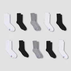 Hanes Premium Hanes Boys' X-Temp 10pk Athletic Crew Socks - Color May Vary L