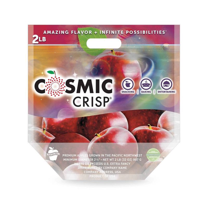 slide 1 of 4, Cosmic Crisp Apples - 2lb Bag, 2 lb