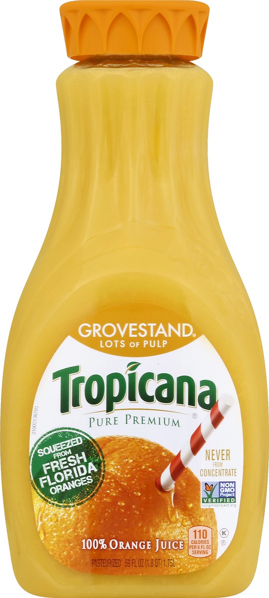 slide 4 of 6, Tropicana Pure Premium Grovestand Lots of Pulp Orange Juice - 59 fl oz, 59 fl oz