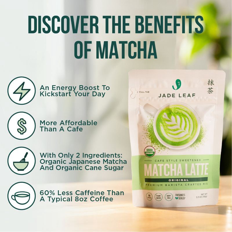 slide 5 of 6, Jade Leaf Matcha Jade Leaf Organic Japanese Matcha Latte Mix - 5.3oz, 5.3 oz