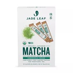 Jade Leaf Matcha Jade Leaf Organic Ceremonial Grade Matcha Green Tea Powder Packets - 10ct