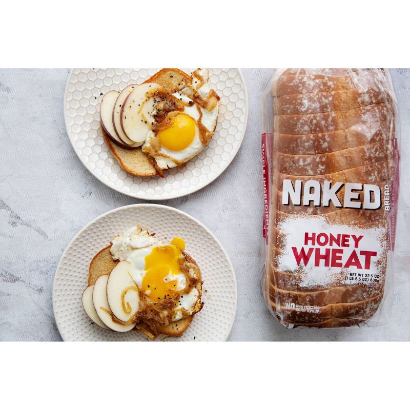 slide 3 of 3, Franz Naked Bread Honey Wheat Sandwich Bread - 22.5oz, 22.5 oz