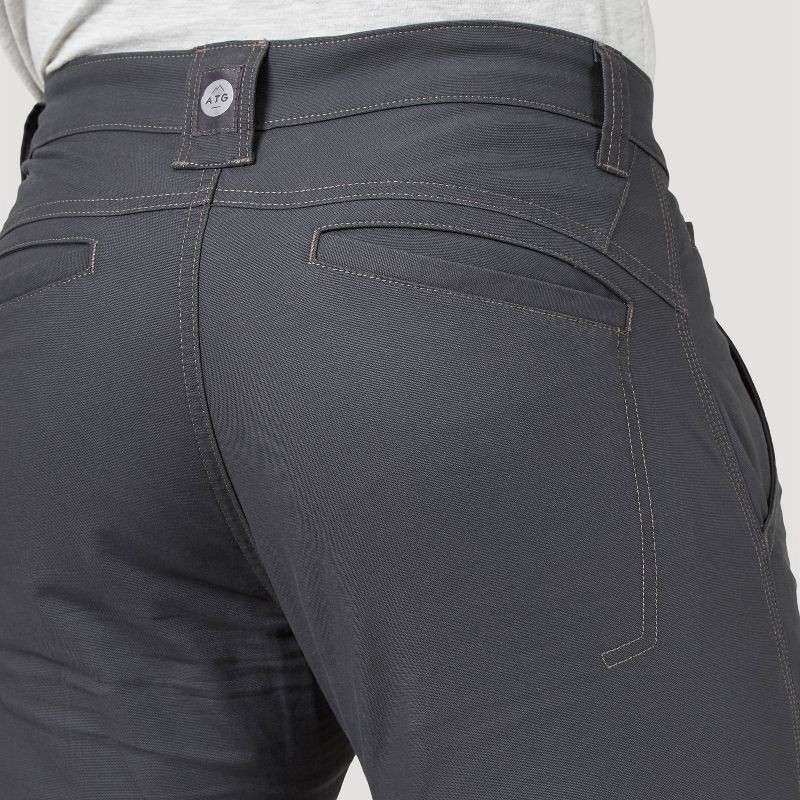 slide 5 of 8, Wrangler Men's ATG Canvas Straight Fit Slim 5-Pocket Pants - Anthracite/Dark Gray 38x32, 1 ct