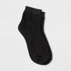 Women's Ankle Socks - Black 4-10: Recycled Polyester, Spandex, Midweight Knit, Tagless, Machine Wash, Tumble Dry