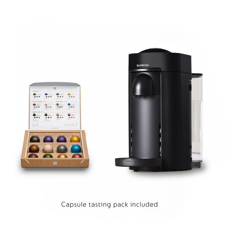 slide 3 of 10, Nespresso VertuoPlus Coffee Maker and Espresso Machine by DeLonghi Black Matte: Best Rated, Uses Nespresso Pods, 12 Capsules Included, 12 ct
