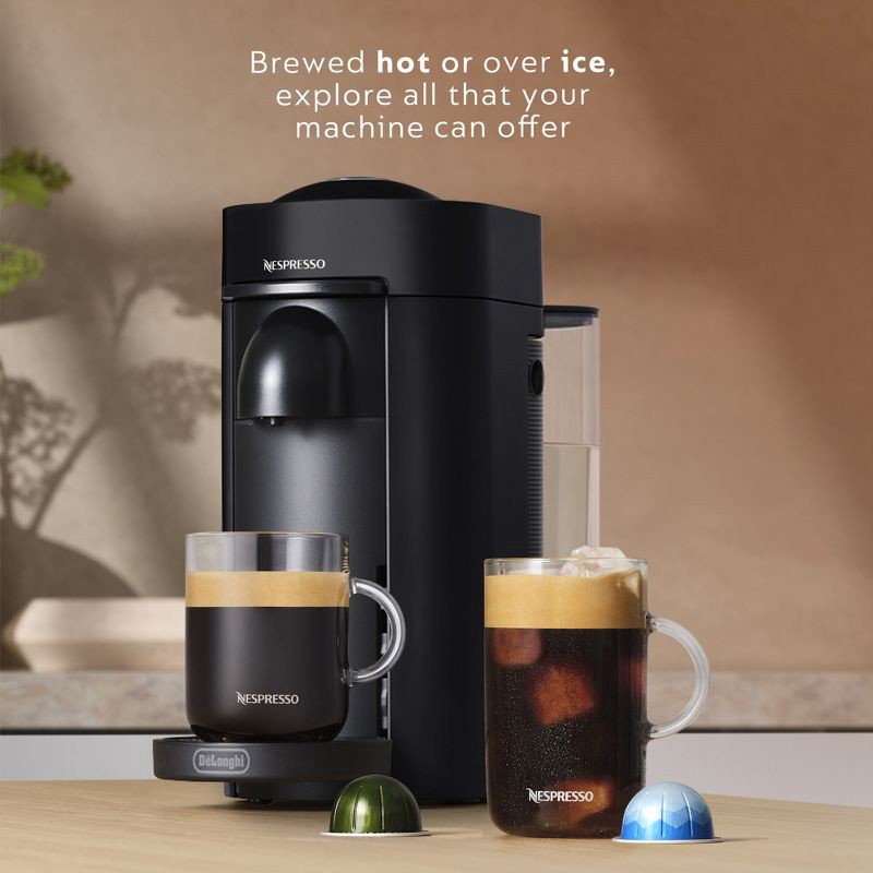 slide 6 of 10, Nespresso VertuoPlus Coffee Maker and Espresso Machine by DeLonghi Black Matte: Best Rated, Uses Nespresso Pods, 12 Capsules Included, 12 ct