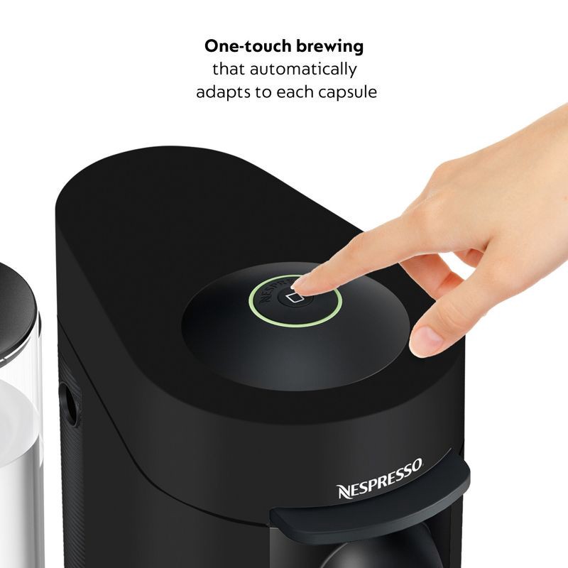 slide 9 of 10, Nespresso VertuoPlus Coffee Maker and Espresso Machine by DeLonghi Black Matte: Best Rated, Uses Nespresso Pods, 12 Capsules Included, 12 ct