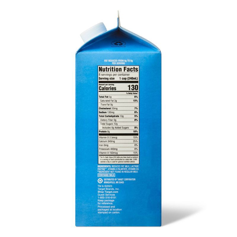 slide 2 of 4, Lactose Free 2% Milk - 0.5gal - Good & Gather™, 1/2 gal