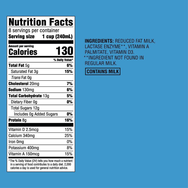 slide 4 of 4, Lactose Free 2% Milk - 0.5gal - Good & Gather™, 1/2 gal