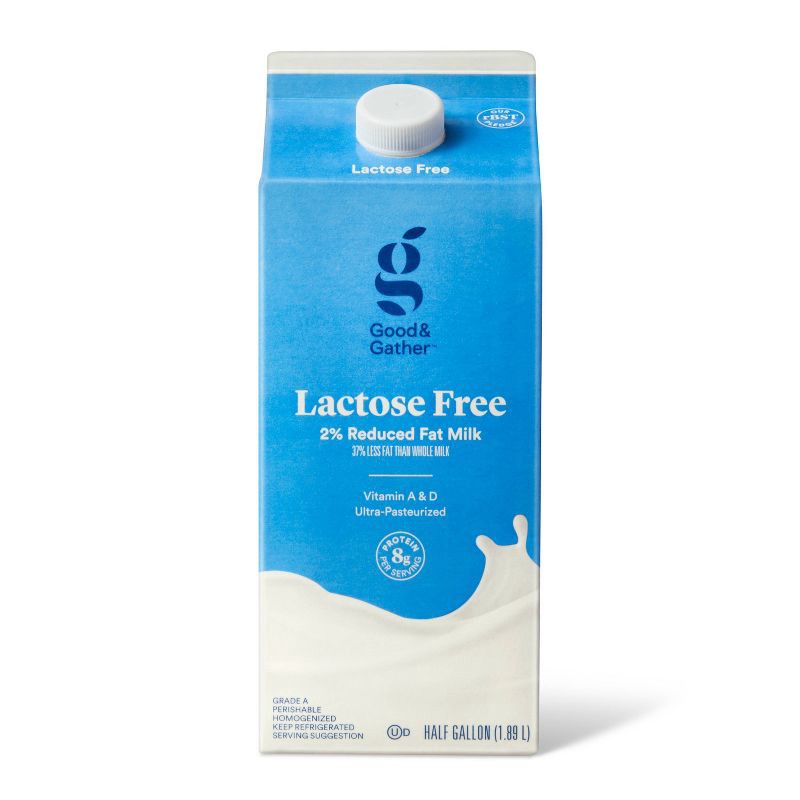 slide 1 of 3, Lactose Free 2% Milk - 0.5gal - Good & Gather™, 1/2 gal