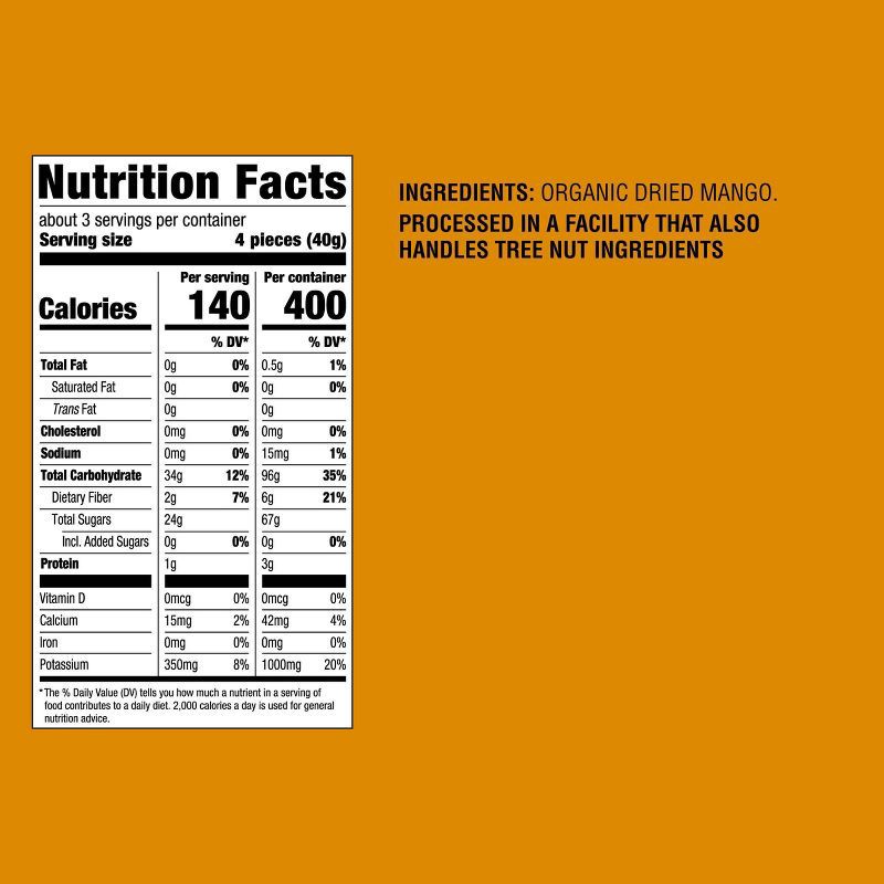 slide 4 of 4, Organic Dried Unsweetened Mango Snacks - 4oz - Good & Gather™, 4 oz