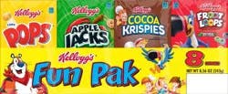 Kellogg''s Breakfast Cereal, Kids Cereal, Family Breakfast, Variety Pack, 8.56oz Tray (8 Boxes)