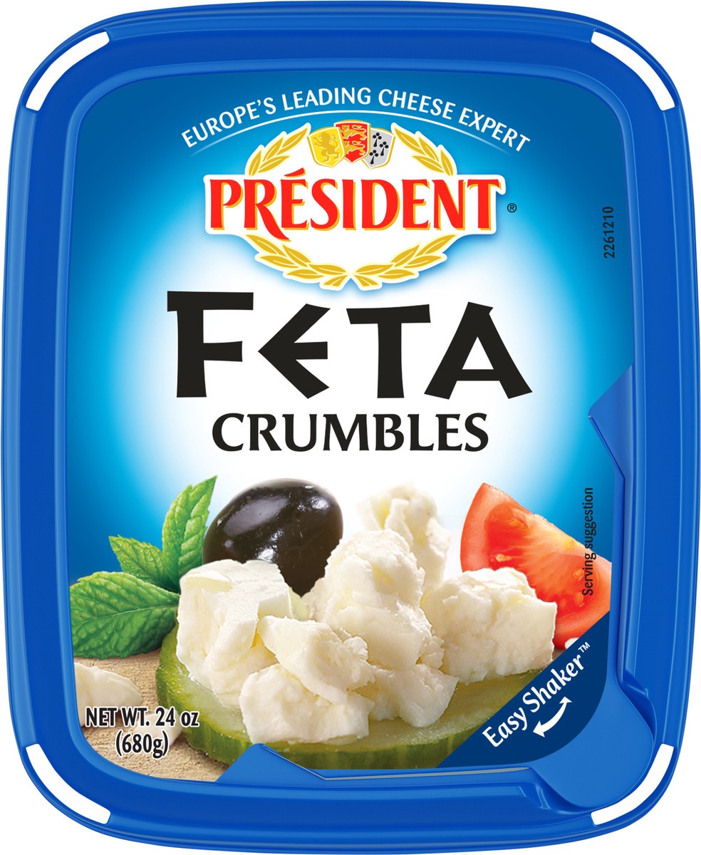slide 9 of 9, Président President Feta Crumbled Shaker, 24 oz
