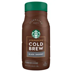 Starbucks Coffee Beverage, Premium, Black, Unsweet, Cold Brew