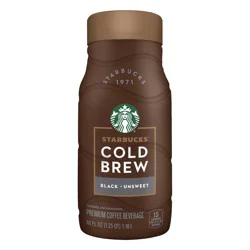 Starbucks Cold Brew Black Unsweetened Premium Coffee Beverage