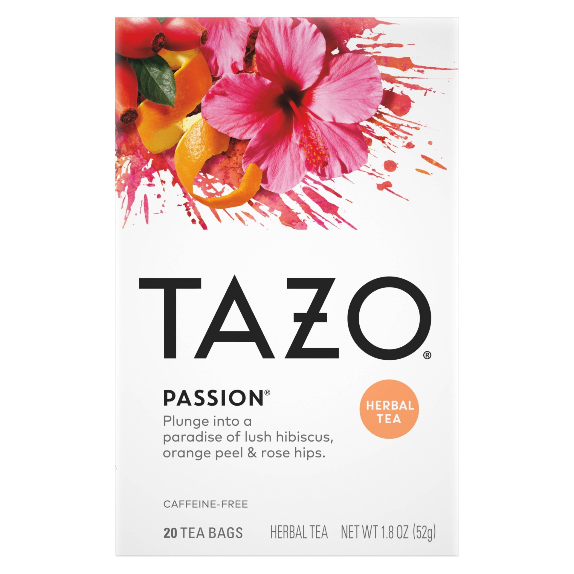 slide 1 of 3, Tazo Passion Herbal Tea, 20 ct