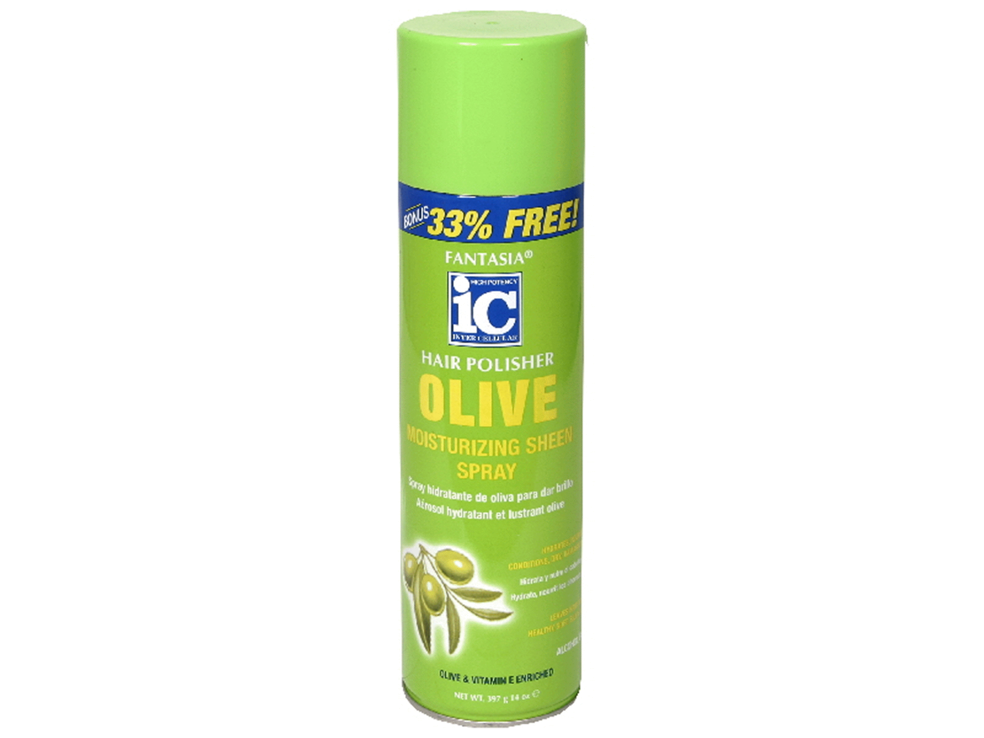 slide 1 of 1, Fantasia Inter Cellular Hair Polisher Olive Moisturizing Sheen Spray, 1 oz