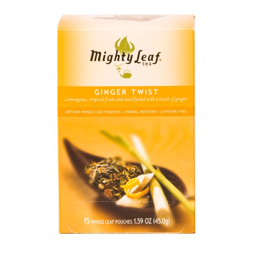 slide 1 of 1, Mighty Leaf Tea Herbal Infusion Ginger Twist Caffeine Free Artisan Whole Leaf Tea, 1.59 oz