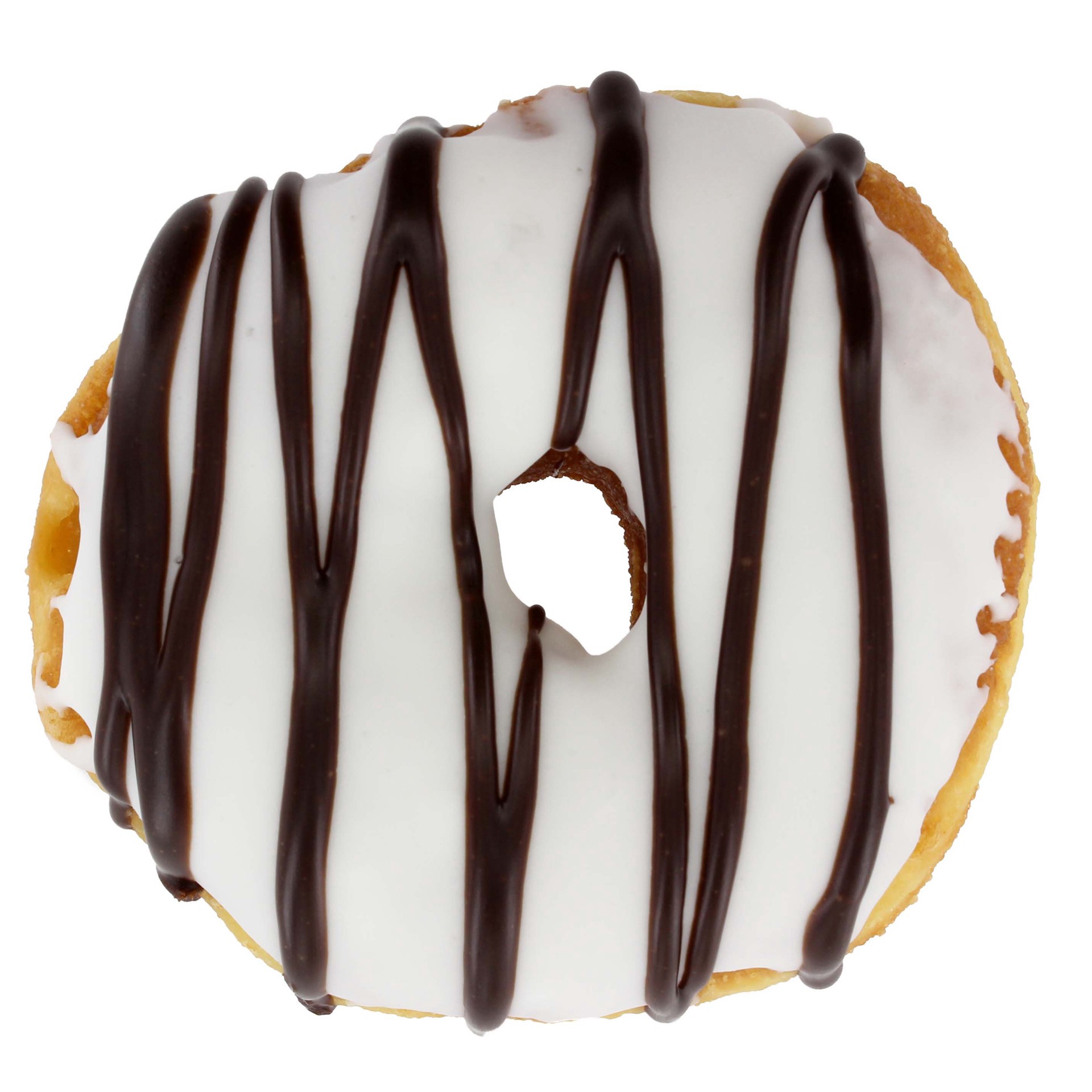 slide 1 of 1, H-E-B White Iced Zebra Donut, 1 ct