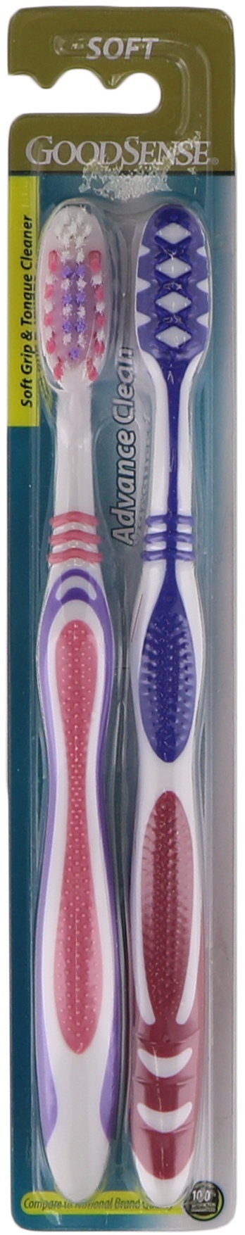 slide 1 of 1, Good Sense Soft Toothbrushes, 2 ct