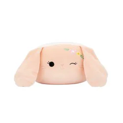 Squishmallows 12" Stackable Winking Peach Bunny with Flower Pin