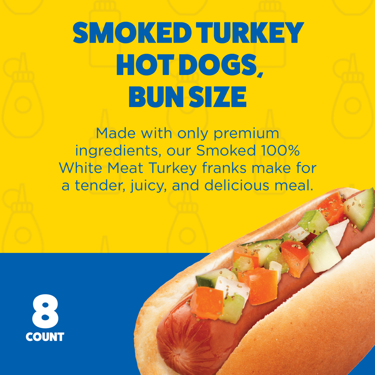 slide 4 of 6, Ball Park Hot Dogs, Smoked White Meat Turkey, 8 Count, 8 ct
