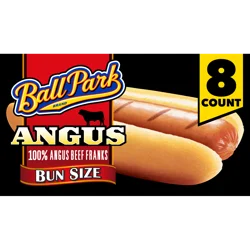 Ball Park Bun Length Hot Dogs, Angus Beef, 8 Count