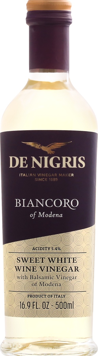 slide 6 of 9, De Nigris Biancoro of Modena Sweet White Wine Vinegar, 1 ct