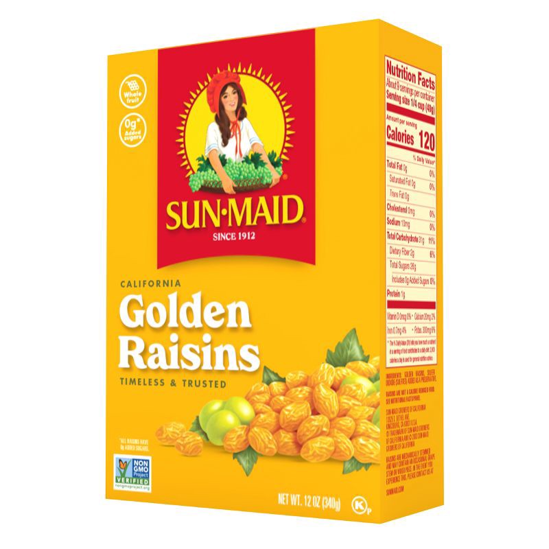 slide 5 of 9, Sun-Maid California Golden Raisins Bag-in-a-Box - 12oz, 12 oz