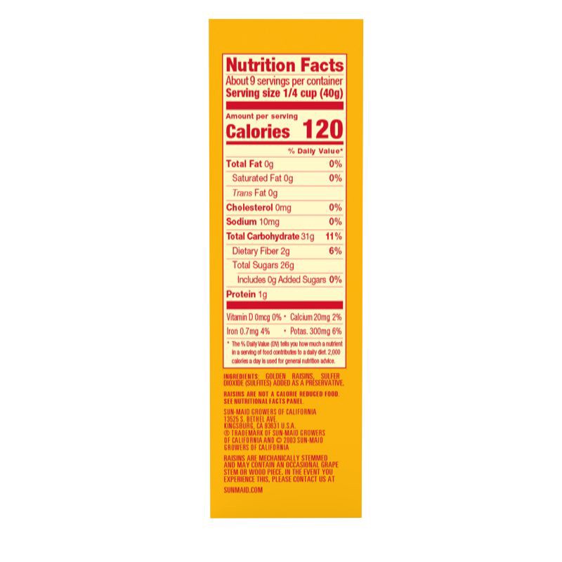 slide 6 of 9, Sun-Maid California Golden Raisins Bag-in-a-Box - 12oz, 12 oz