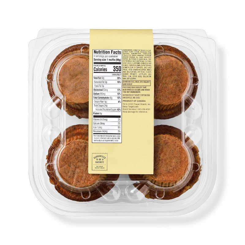 slide 3 of 3, Banana Nut Muffins - 14oz/4ct - Favorite Day™, 4 ct; 14 oz