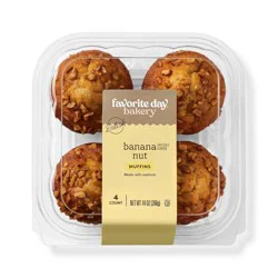 Banana Nut Muffins - 14oz/4ct - Favorite Day™