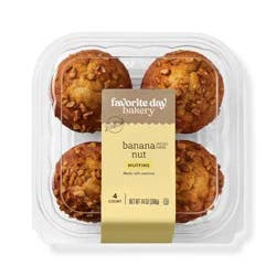 Banana Nut Muffins - 14oz/4ct - Favorite Day™