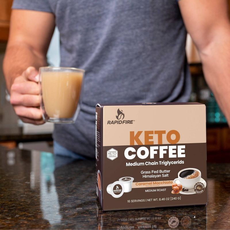 slide 4 of 5, Rapid Fire Coffee Caramel Macchiato Medium Roast Coffee Pods - 16ct, 16 ct