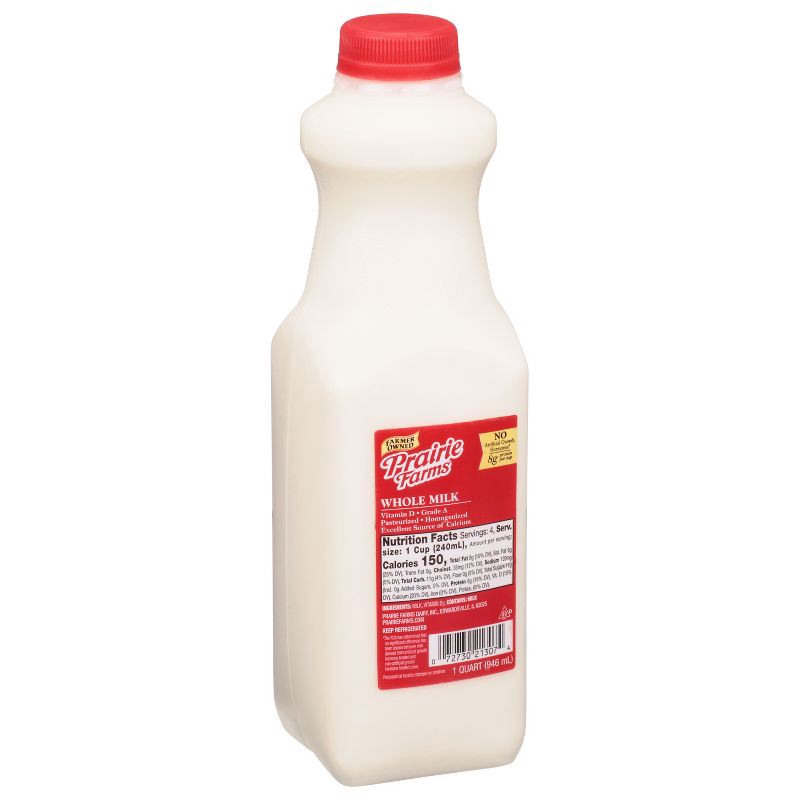 slide 2 of 4, Prairie Farms Whole Milk - 1qt, 1 qt