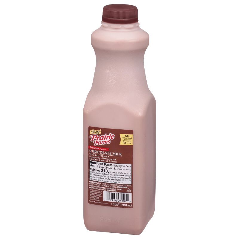 slide 3 of 4, Prairie Farms Premium Chocolate Milk UHT - 1qt, 1 qt