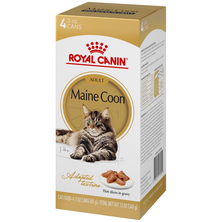 slide 3 of 9, Royal Canin Feline Breed Nutrition Maine Coon Thin Slices in Gravy Wet Cat Food, 12 oz