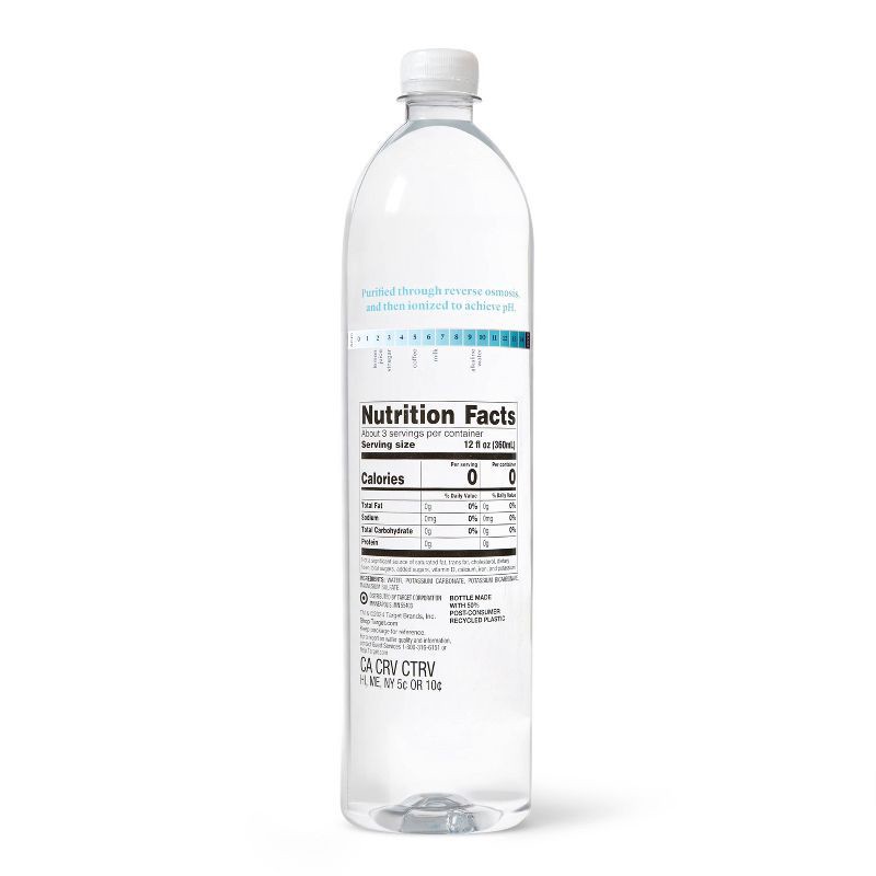 slide 2 of 3, Alkaline Water - 33.8 fl oz (1L) Bottle - Good & Gather™, 33.8 fl oz; 1 liter