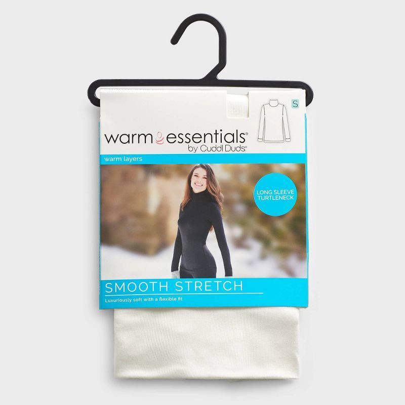 slide 5 of 8, Warm Essentials by Cuddl Duds Women's Smooth Stretch Thermal Turtleneck Top - Ivory XXL, 1 ct
