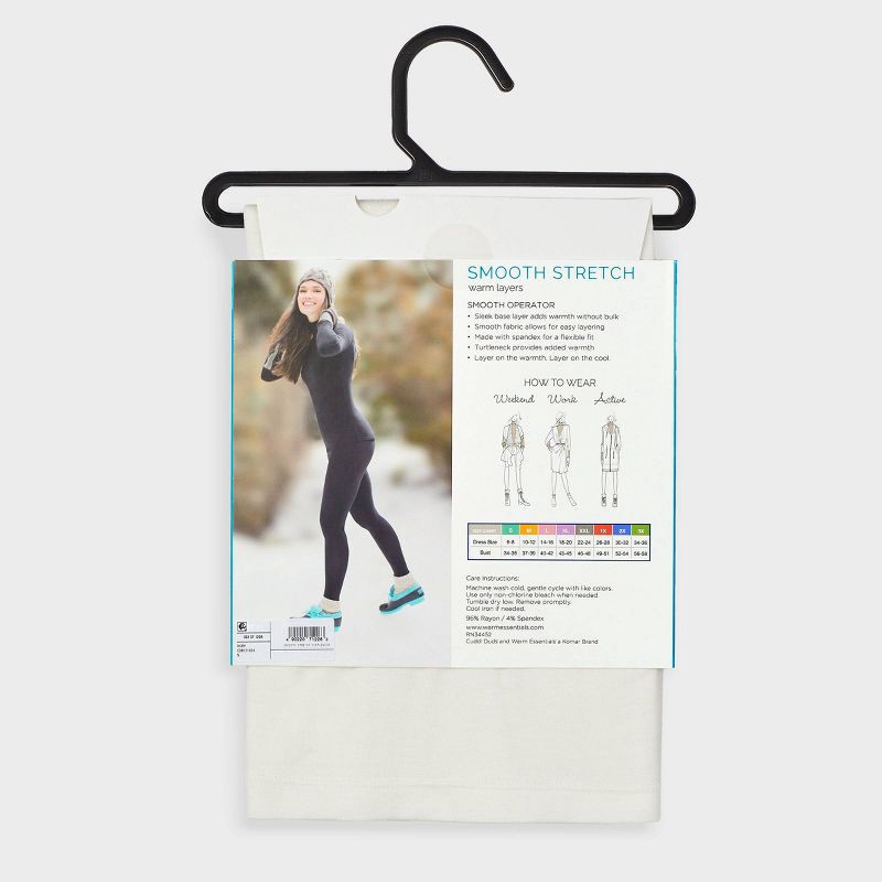 slide 7 of 8, Warm Essentials by Cuddl Duds Women's Smooth Stretch Thermal Turtleneck Top - Ivory XXL, 1 ct