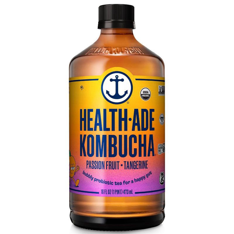 slide 1 of 10, Health-Ade Passion Fruit Tangerine Kombucha - 16 fl oz, 16 fl oz