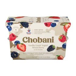 Chobani Mixed Berry on the Bottom Low-Fat Vanilla Greek Yogurt - 4ct/5.3oz Cups