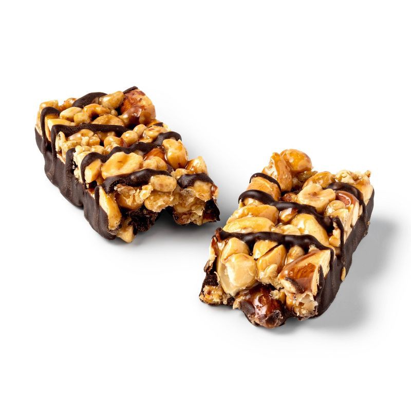 slide 4 of 4, Almonds and Peanut Butter with Cocoa Drizzle Nut Bar - 12ct - Good & Gather™, 12 ct